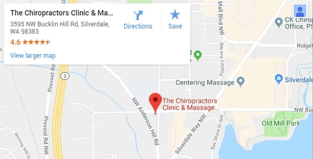 Silverdale WA Chiropractor Map